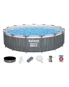 Bazen Steel Pro™ MAX set sa pumpom s kartonskim filterom in LED svjetlom| 457 x 107 cm 