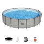 Montažni bazen Steel Pro MAX™ | 549 x 122 cm s kamenim uzorkom sa pumpom s kartonskim filterom