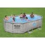 Montažni bazen Power Steel™ Swim Vista™ | 488 x 305 x 107 cm sa uzorkom kamena s filtarskom pješčanom pumpom