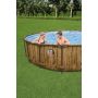 Montažni bazen Power Steel™ Swim Vista™ | 549 x 122 cm s uzorkom drveta sa pumpom s kartonskim filterom