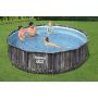 Montažni bazen Steel Pro MAX™ | 366 x 100 cm s uzorkom drveta sa pumpom s kartonskim filterom