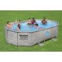 Montažni bazen Power Steel™ Swim Vista™ | 488 x 305 x 107 cm sa uzorkom kamena s filtarskom pješčanom pumpom