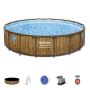 Montažni bazen Power Steel™ Swim Vista™ | 549 x 122 cm s uzorkom drveta sa pumpom s kartonskim filterom