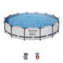 Montažni bazen Steel Pro MAX | 427 x 84 cm sa pumpom s kartonskim filterom
