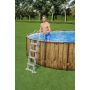 Montažni bazen Power Steel™ Swim Vista™ | 488 x 122 cm s uzorkom drveta sa pumpom s kartonskim filterom