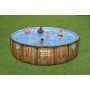 Montažni bazen Power Steel™ Swim Vista™ | 488 x 122 cm s uzorkom drveta sa pumpom s kartonskim filterom