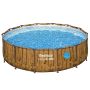 Montažni bazen Steel Pro MAX™ Splashview | 427 x 107 cm s uzorkom drveta sa pumpom s kartonskim filterom