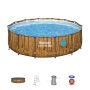 Montažni bazen Steel Pro MAX™ Splashview | 427 x 107 cm s uzorkom drveta sa pumpom s kartonskim filterom