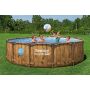 Montažni bazen Steel Pro MAX™ Splashview | 427 x 107 cm s uzorkom drveta sa pumpom s kartonskim filterom