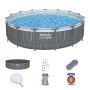 Montažni bazen Steel Pro™ MAX | 457 x 107 cm set sa pumpom s kartonskim filterom i LED svjetlom
