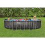 Montažni bazen Steel Pro MAX | 610 x 366 x 122 cm s uzorkom drveta sa pumpom s kartonskim filterom
