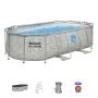 Bazen Steel Pro MAX™ Splashview™ | 427 x 250 x 100 cm sa uzorkom kamena sa pumpom s kartonskim filterom