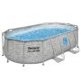 Bazen Steel Pro MAX™ Splashview™ | 427 x 250 x 100 cm sa uzorkom kamena sa pumpom s kartonskim filterom