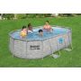 Bazen Steel Pro MAX™ Splashview™ | 427 x 250 x 100 cm sa uzorkom kamena sa pumpom s kartonskim filterom