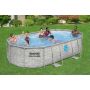 Montažni bazen Steel Pro MAX™ Splashview™ | 488 x 305 x 107 cm sa uzorkom kamena s filtarskom pješčanom pumpom