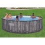 Montažni bazen Steel Pro MAX™ | 366 x 100 cm s uzorkom drveta sa pumpom s kartonskim filterom