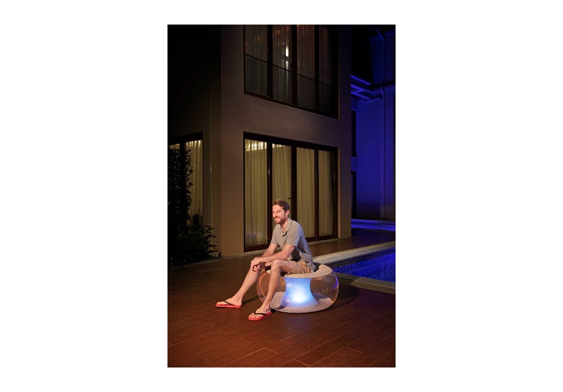 Poolsphere sjedalo na napuhavanje s LED rasvjetom 82 x 82 x 41 cm
