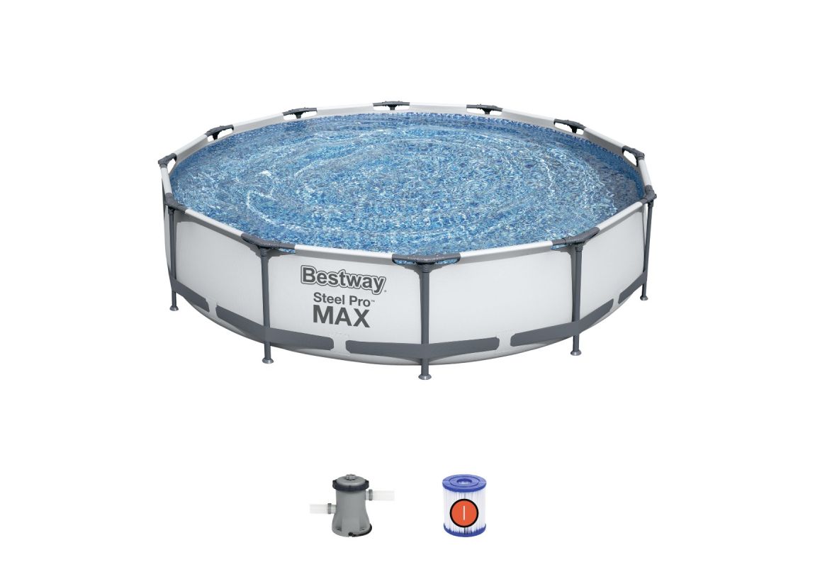 Montažni bazen Steel Pro MAX™ | 366 x 76 cm sa pumpom s kartonskim filterom