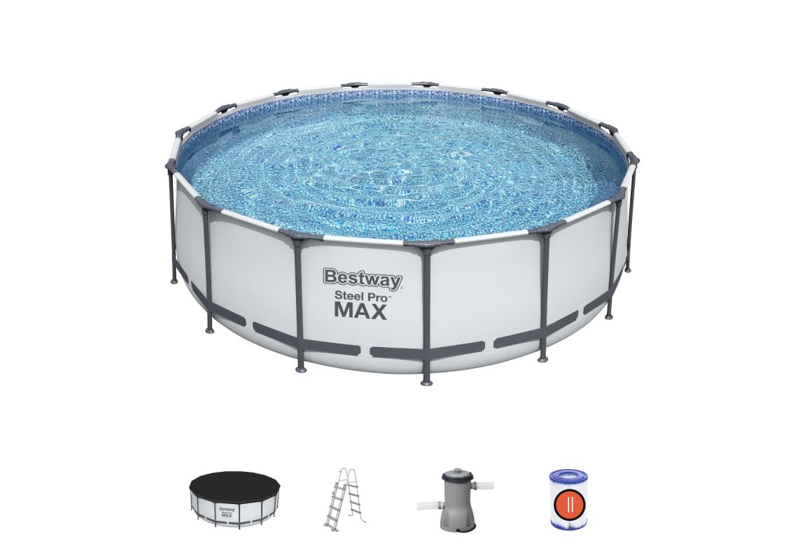 Montažni bazen Steel Pro MAX™ | 457 x 122 cm sa pumpom s kartonskim filterom