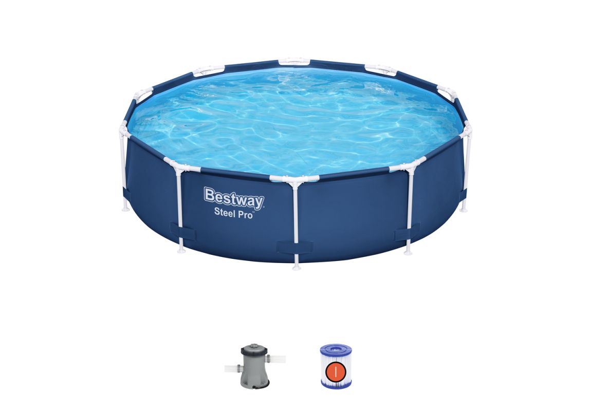 Montažni bazen Steel Pro™ | 305 x 76 cm sa pumpom s kartonskim filterom