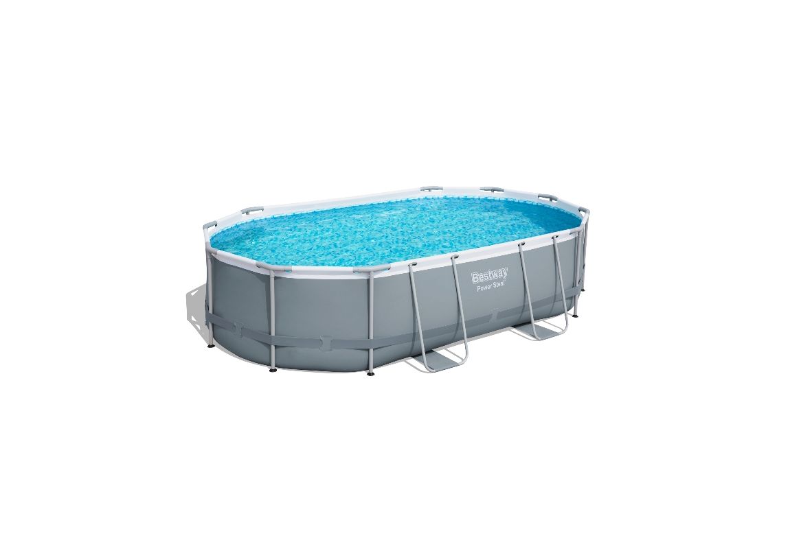 Montažni bazen Power Steel™ Oval | 488 x 305 x 107 cm sa pumpom s kartonskim filterom