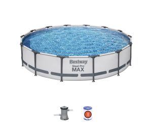 Montažni bazen Steel Pro MAX | 427 x 84 cm sa pumpom s kartonskim filterom