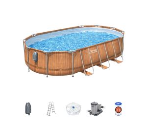 Montažni bazen Steel Pro MAX Comfort Jet Oval | 610 x 366 x 122 cm