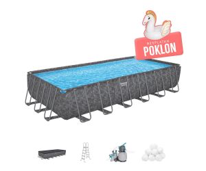 Montažni bazen APX 365 I 732 x 366 x 132 cm s filtarskom pješčanom pumpom i besplatnim poklonom