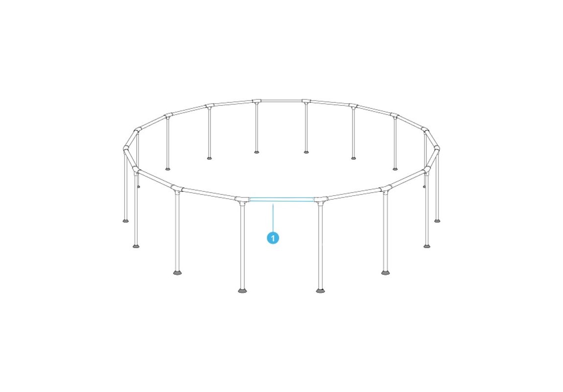 Rezervna gornja šipka za bazen Steel Pro MAX™ / Power Steel™ | 488 cm, 549 cm x 122 cm