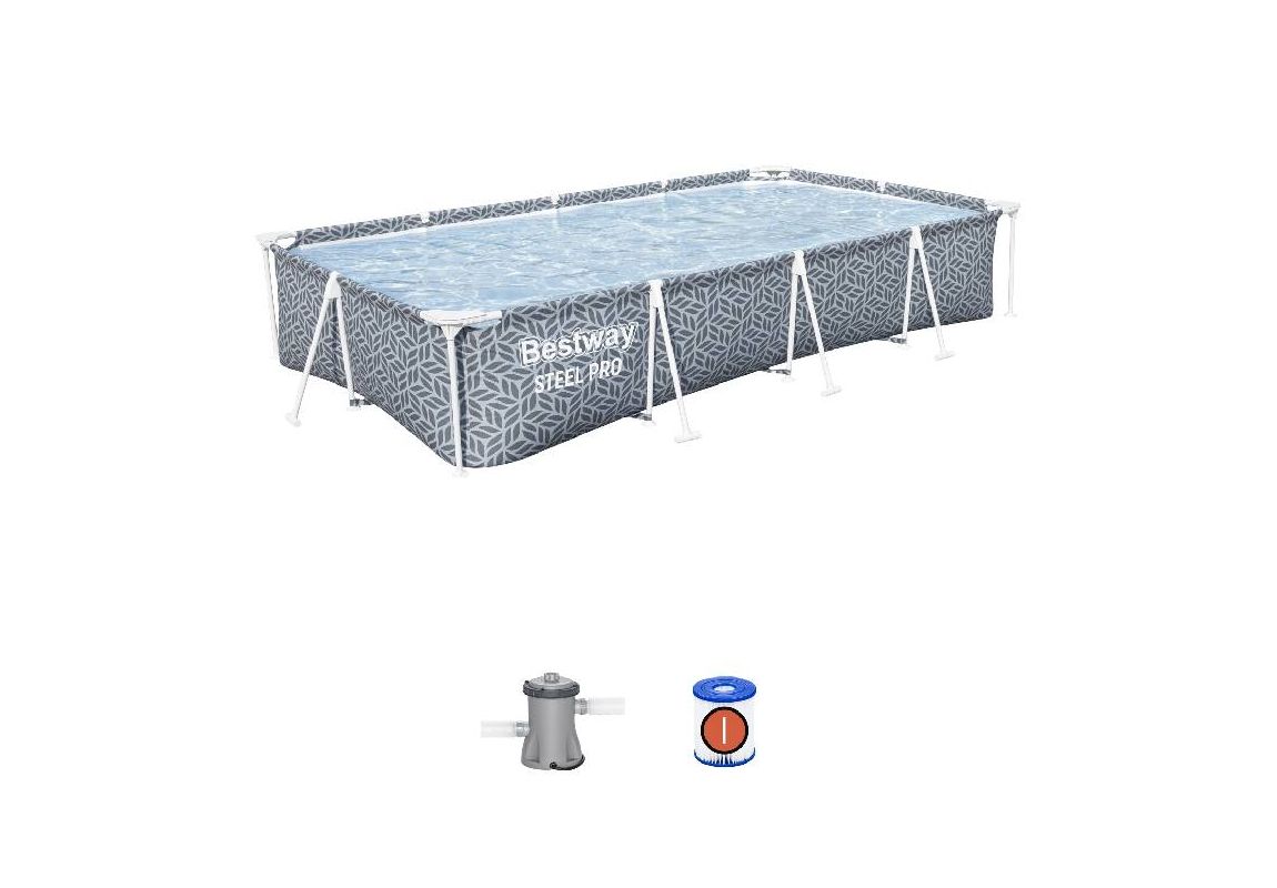 Bazen Steel Pro | 366 x 201 x 66 cm sa pumpom s kartonskim filterom