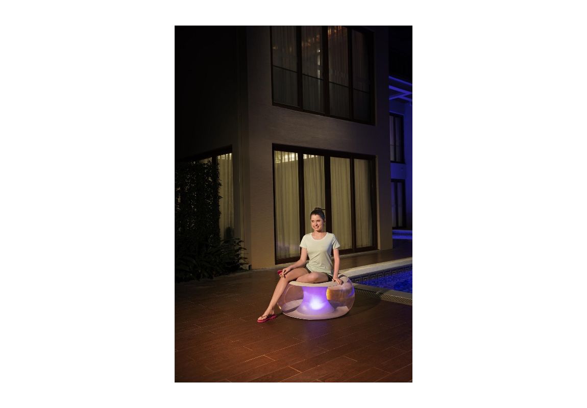 Sjedalo na napuhavanje Poolsphere s LED rasvjetom | 84 x 84 x 41 cm