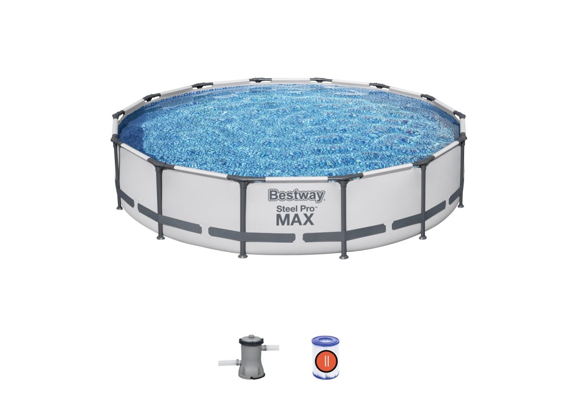 Montažni bazen Steel Pro MAX | 427 x 84 cm sa pumpom s kartonskim filterom