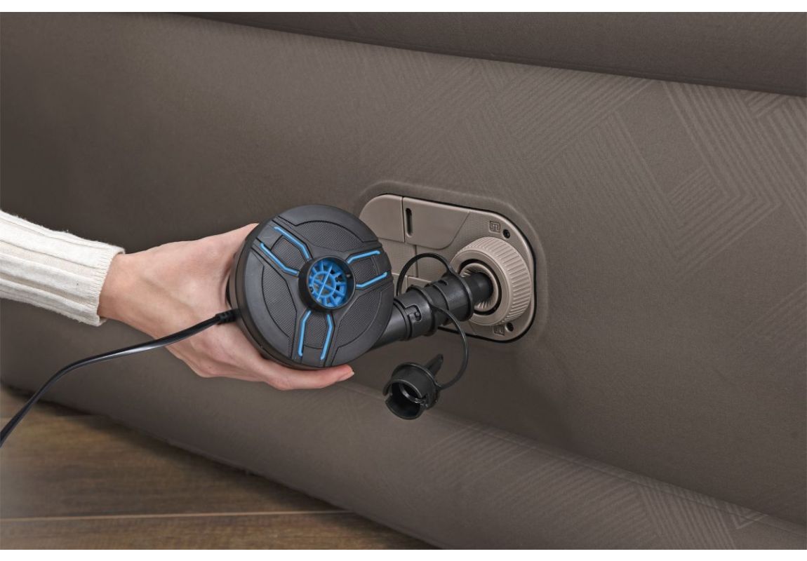 Krevet na napuhavanje Queen Fortech™ s gornjom navlakom i ugrađenom AC pumpom | 203 x 152 x 51cm 