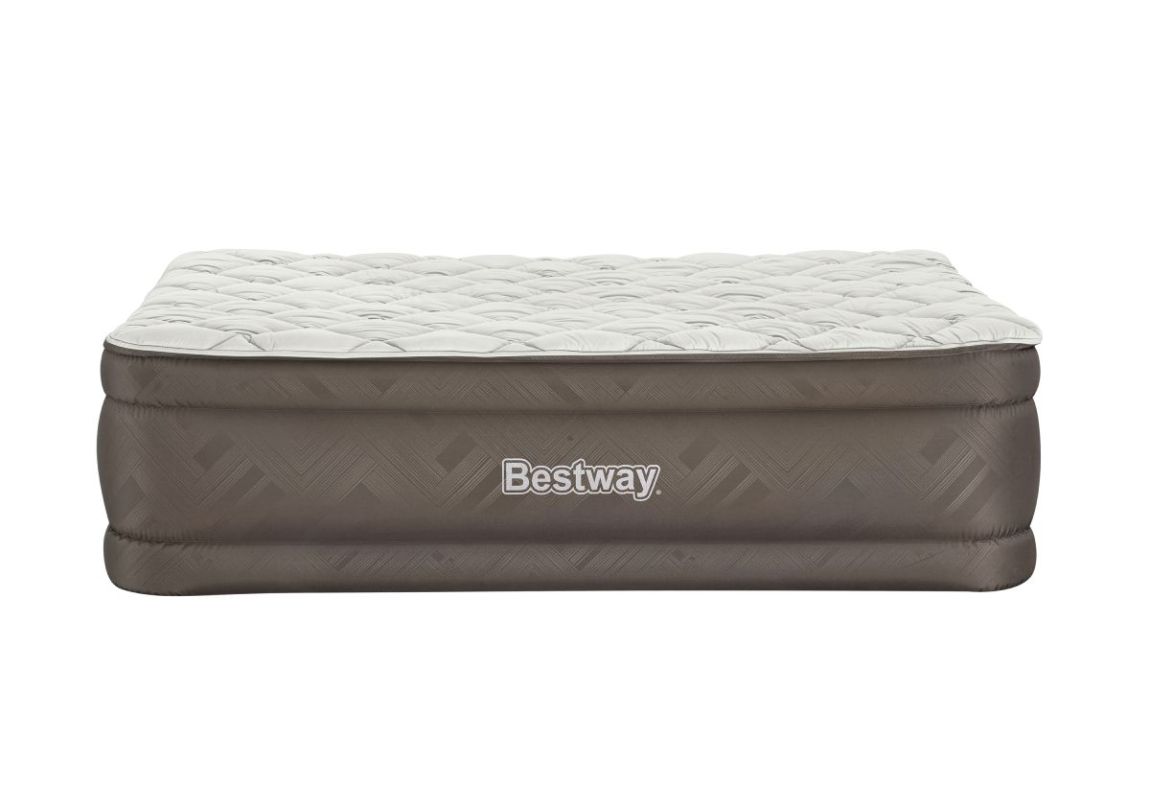 Krevet na napuhavanje Queen Fortech™ s gornjom navlakom i ugrađenom AC pumpom | 203 x 152 x 51cm 