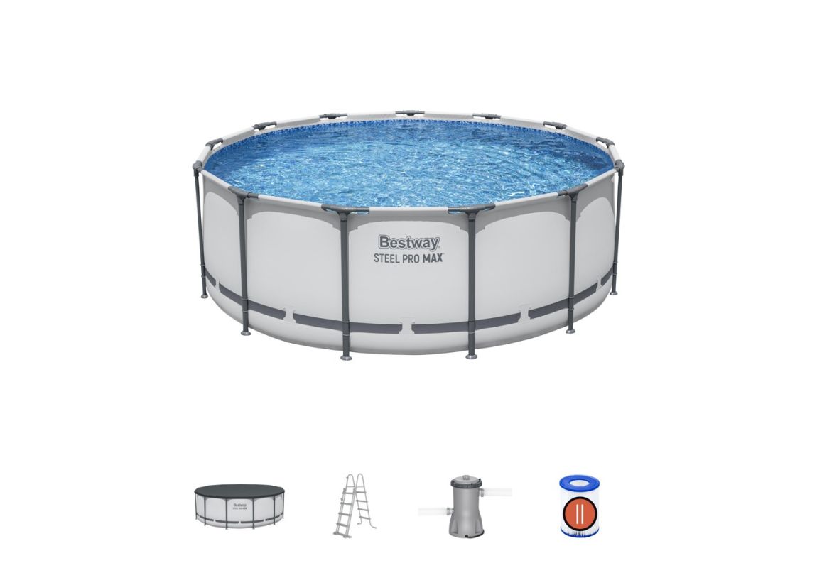 Montažni bazen Steel Pro MAX™ | 396 x 122 cm sa pumpom s kartonskim filterom