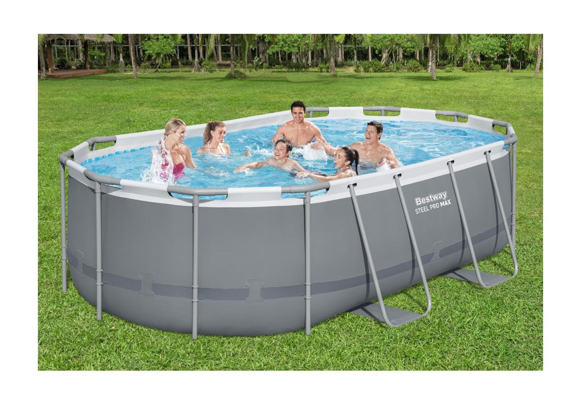 Montažni bazen Steel Pro MAX | 427 x 250 x 100 cm sa pumpom s kartonskim filterom