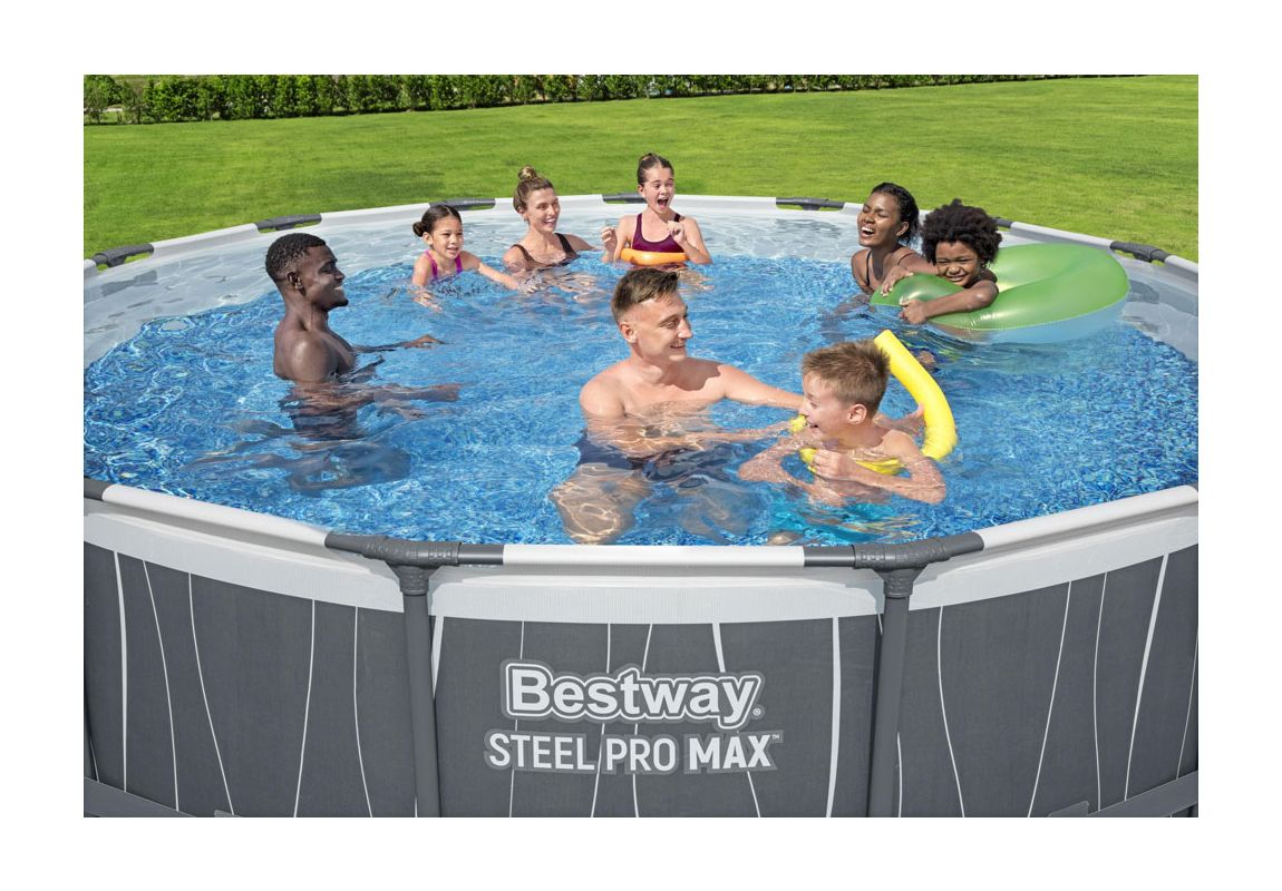 Montažni bazen Steel Pro™ MAX | 457 x 107 cm set sa pumpom s kartonskim filterom i LED svjetlom
