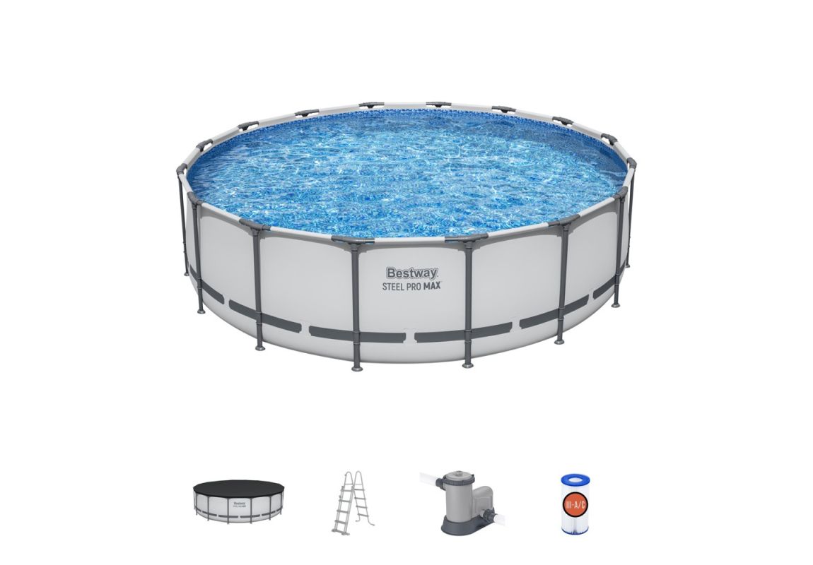 Montažni bazen Steel Pro MAX™ | 488 x 122 cm sa pumpom s kartonskim filterom