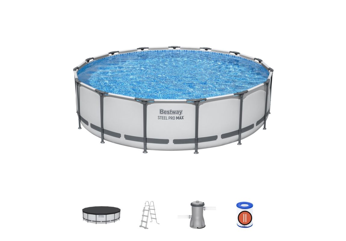Montažni bazen Steel Pro™ MAX | 457 x 107 cm sa pumpom s kartonskim filterom