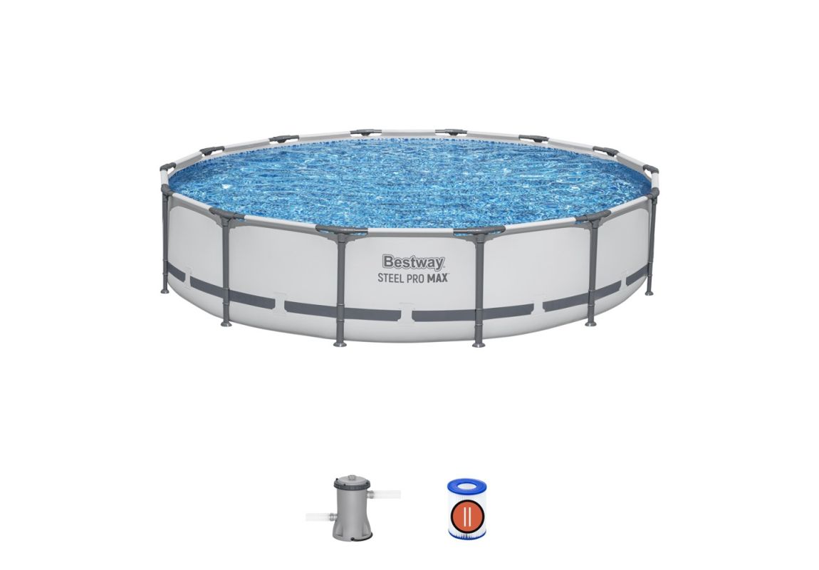 Montažni bazen Steel Pro MAX | 427 x 84 cm sa pumpom s kartonskim filterom
