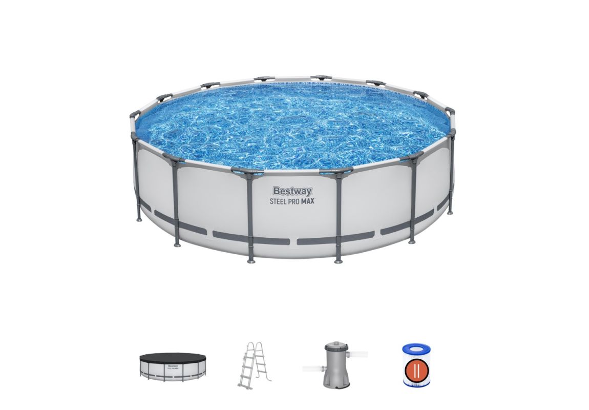 Montažni bazen Steel Pro MAX™ | 427 x 107 cm sa pumpom s kartonskim filterom