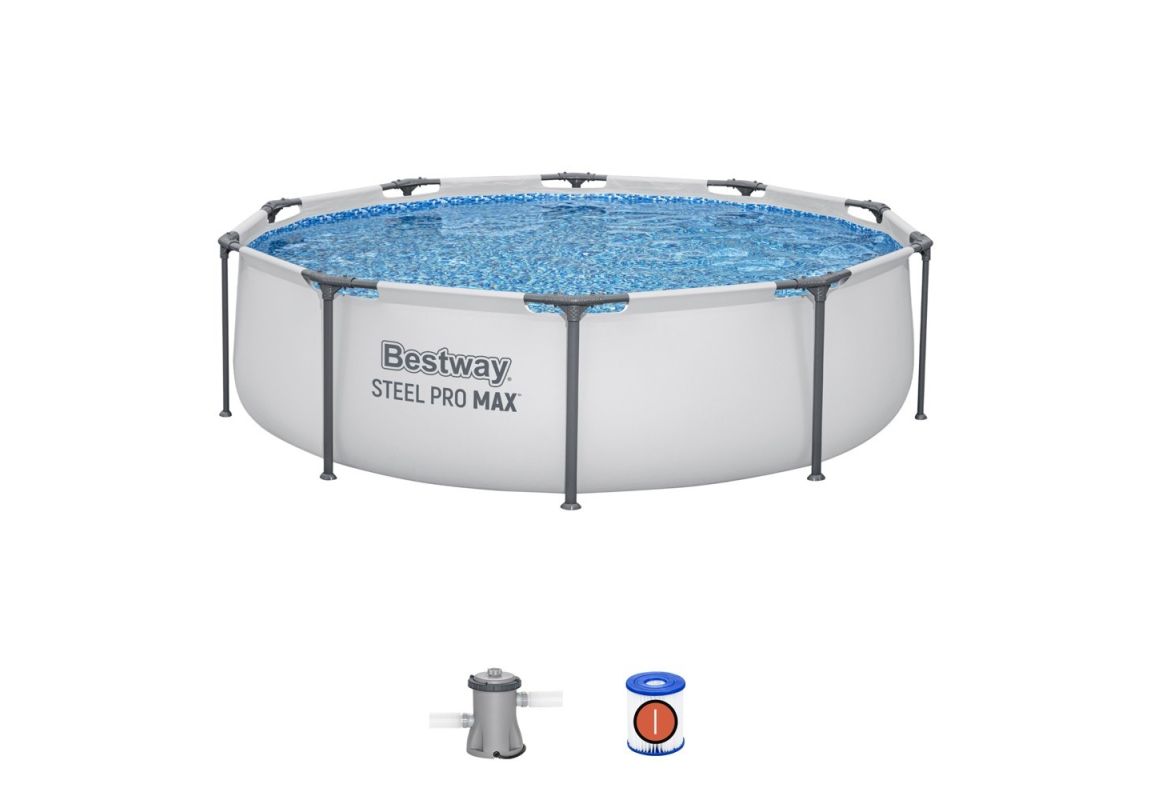 Montažni bazen Steel Pro™ MAX sa pumpom s kartonskim filterom | 305 x 76 cm