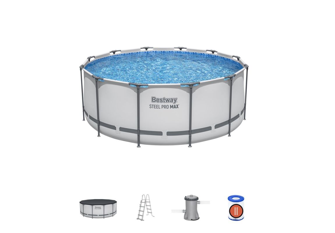Montažni bazen Steel Pro MAX™ | 366 x 122 cm sa pumpom s kartonskim filterom