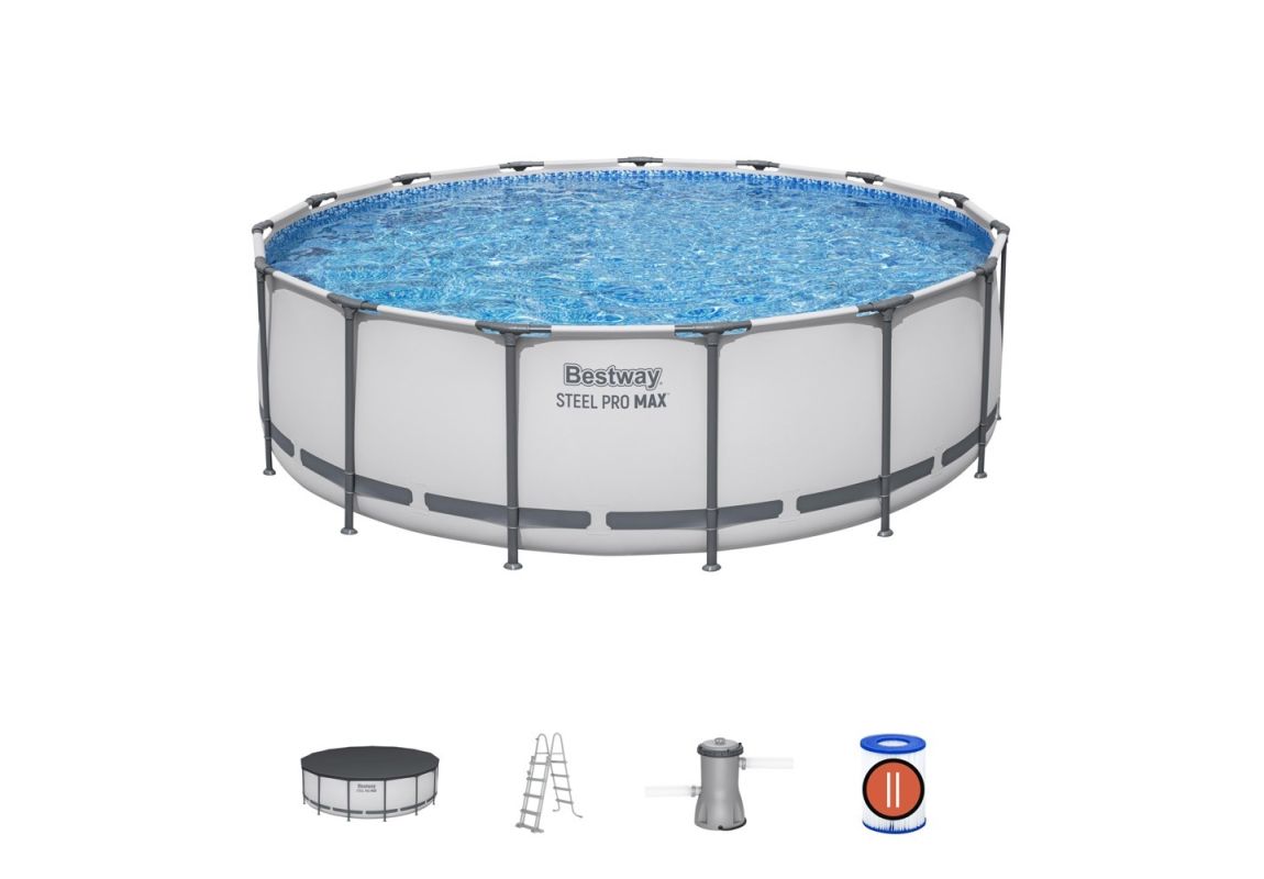 Montažni bazen Steel Pro MAX™ | 457 x 122 cm sa pumpom s kartonskim filterom