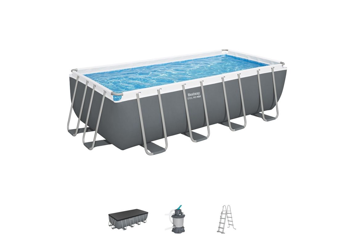 Montažni bazen Steel Pro MAX | 488 x 244 x 122 cm s filtarskom pješčanom pumpom