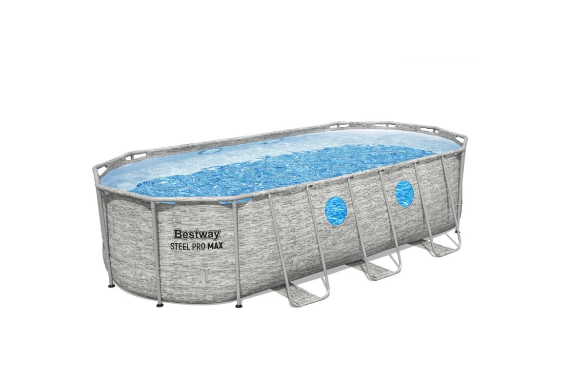 Montažni bazen Steel Pro MAX™ Splashview™ | 549 x 274 x 122 cm sa pumpom s kartonskim filterom