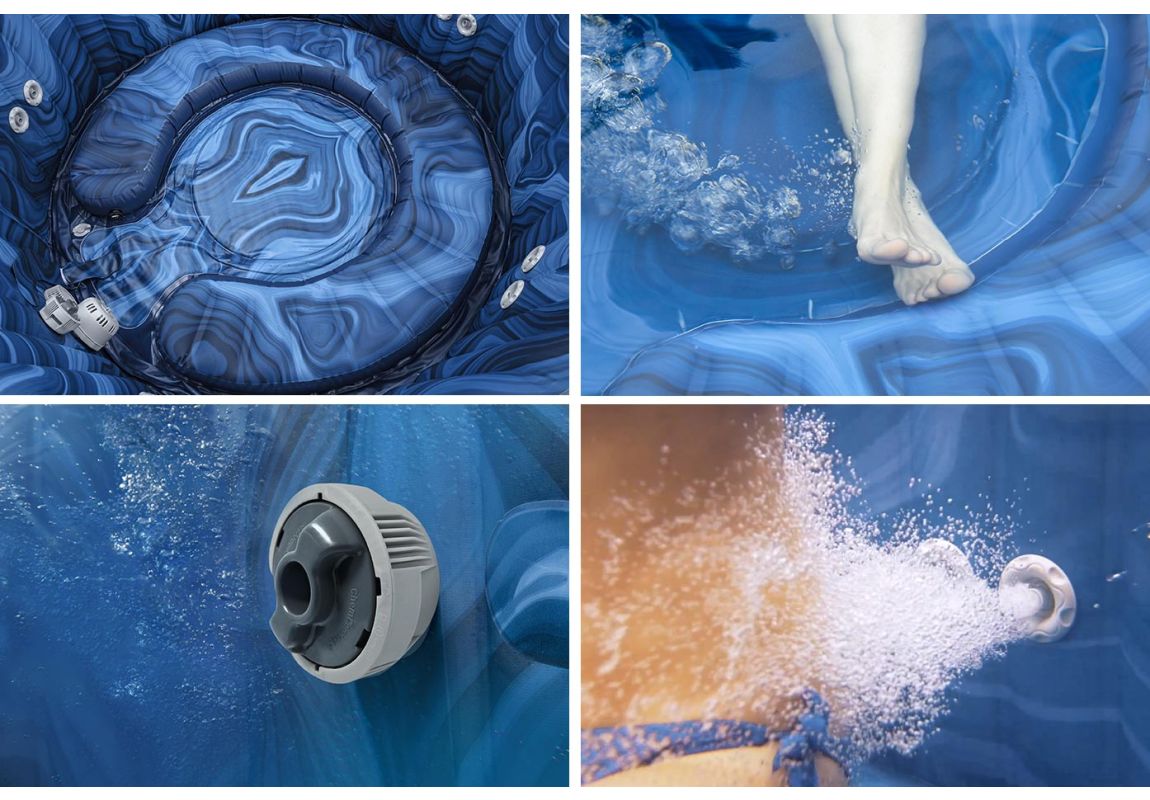 Masažni bazen (jacuzzi) Lay-Z-Spa Santorini Smart HydroJet Pro | 216 x 80 cm