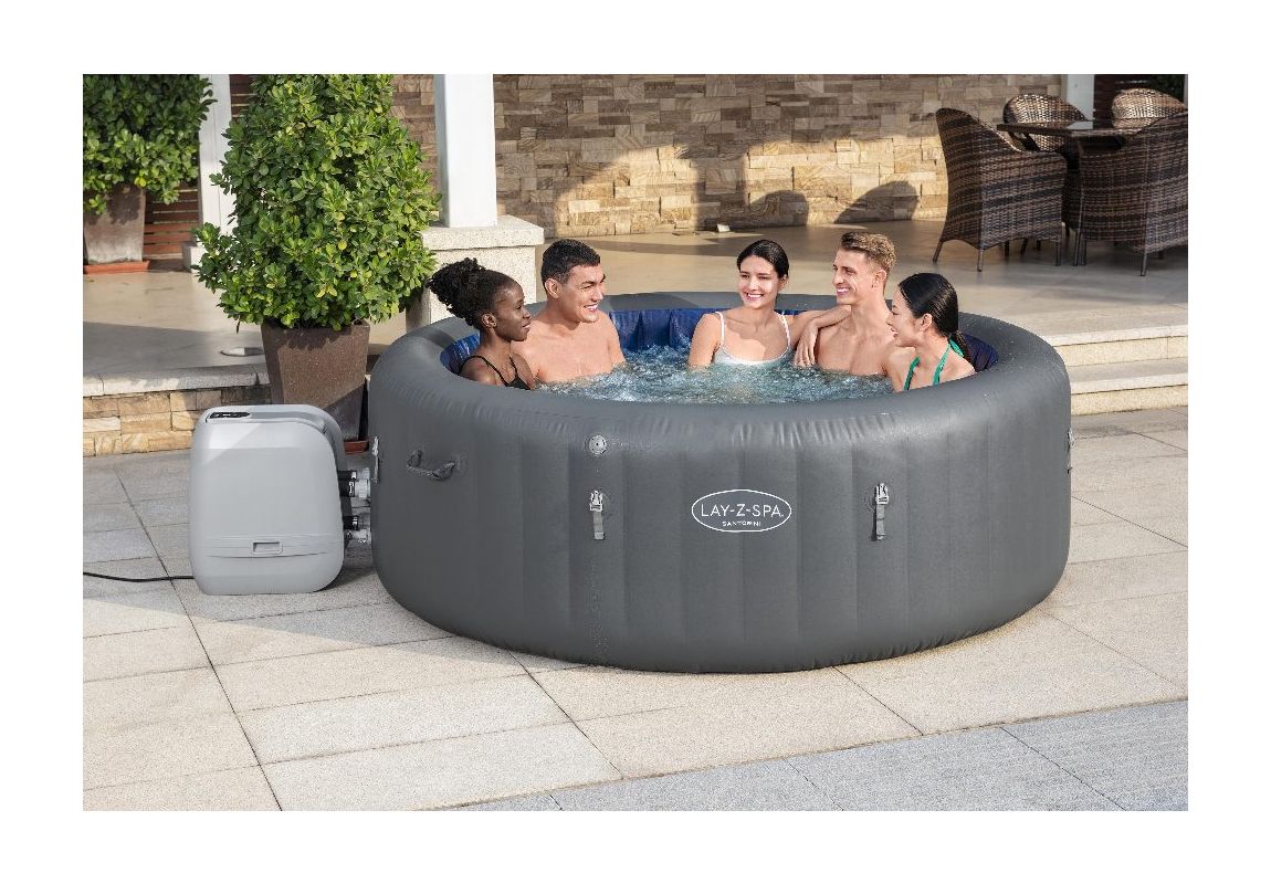 Masažni bazen (jacuzzi) Lay-Z-Spa Santorini Smart HydroJet Pro | 216 x 80 cm