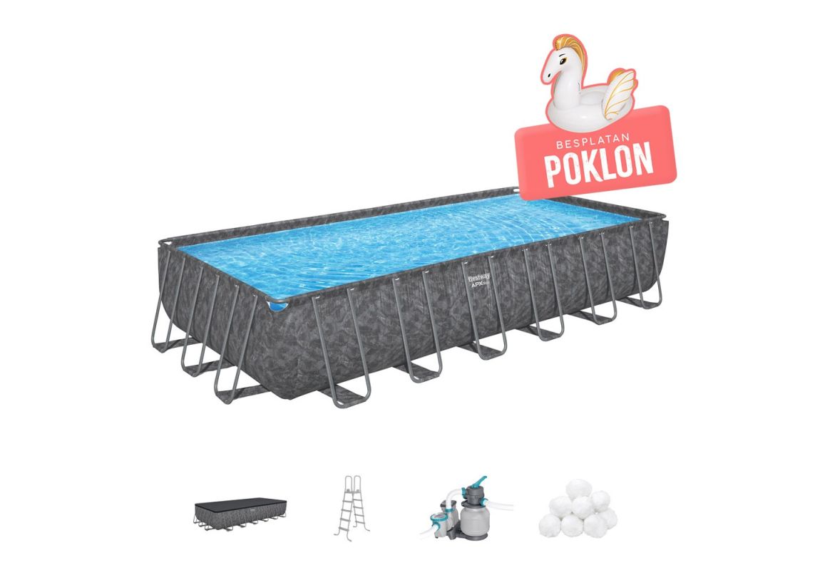 Montažni bazen APX 365 I 732 x 366 x 132 cm s filtarskom pješčanom pumpom