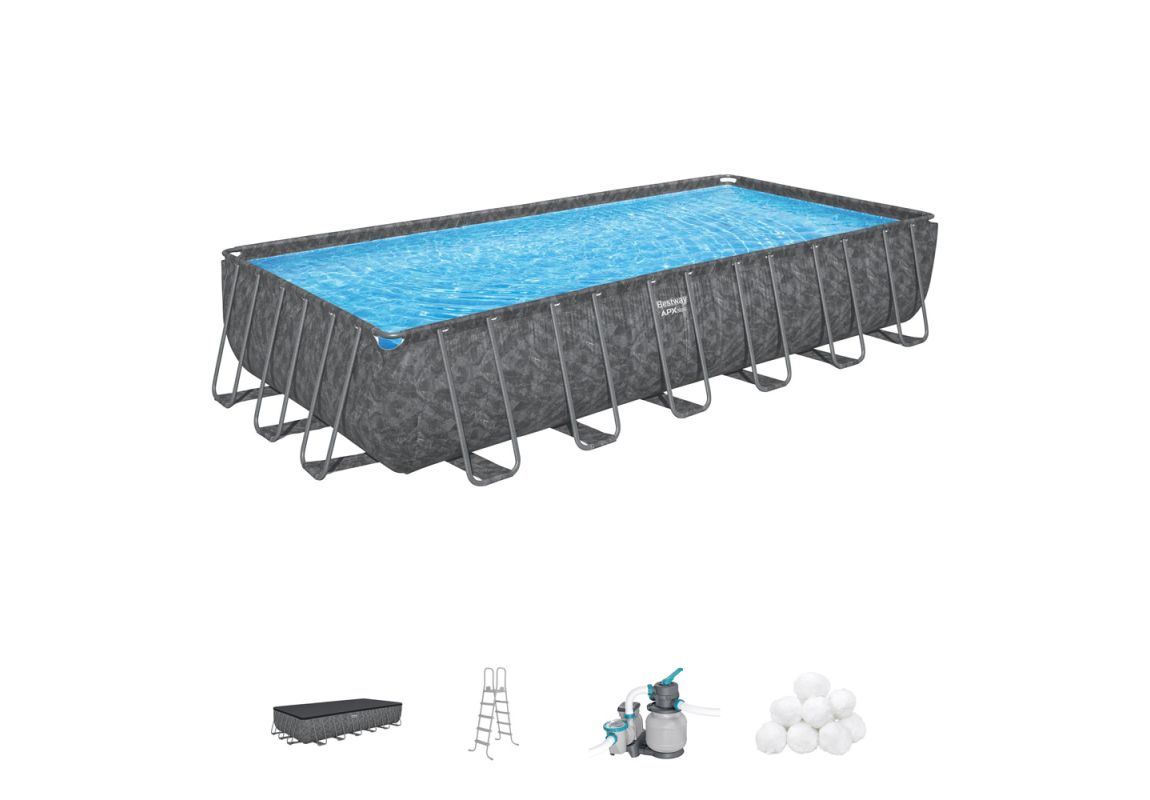 Montažni bazen APX 365 I 732 x 366 x 132 cm s filtarskom pješčanom pumpom